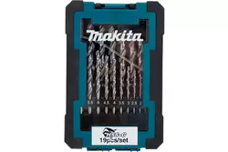 Набор сверл Makita по металлу HSS-G, 19 шт. (1-10мм, шаг 0.5мм) D-67549 - Строительное оборудование