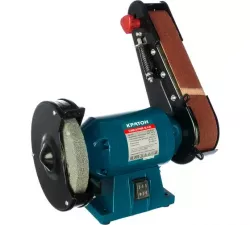 Станок заточной Кратон BG 14-05 (мощность: 200 Вт, Размеры шлифовального круга 150 × 32 × 20 мм, Ленточно-шлифовальный узел) 4 02 03 017 - Строительное оборудование
