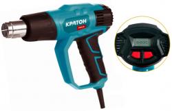 Фен технический Кратон HAG-2000 ЕD (мощность: 2000 Вт; Кейс + комплект насадок + ЖК дисплей) - Строительное оборудование