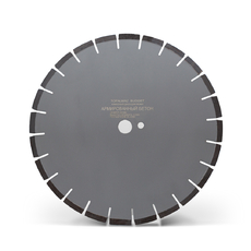 Диск алмазный отрезной для армированного бетона TOPALMAZ BUDGET, диаметр 350 мм, посадочное 25,4 мм, высота сегмента 10 мм - Строительное оборудование