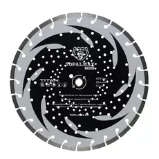 Диск алмазный отрезной для армированного бетона TOPALMAZ TITAN, диаметр 400 мм, посадочное 25,4 мм, высота сегмента 12 мм - Строительное оборудование