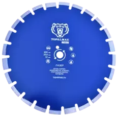 Диск алмазный отрезной для бетона TOPALMAZ, диаметр 400мм, посадочное 25,4мм, высота сегмента 12 мм - Строительное оборудование