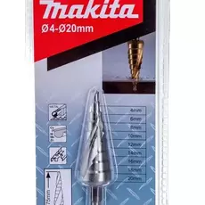 Сверло ступенчатое Makita HSS с спиральным желобком, 4-20x75, 1/4" D-40157 - Строительное оборудование