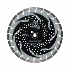 Диск алмазный отрезной для армированного бетона TOPALMAZ TITAN, диаметр 350, мм, посадочное 25,4 мм, высота сегмента 12 мм - Строительное оборудование