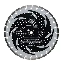 Диск алмазный отрезной для армированного бетона TOPALMAZ TITAN, диаметр 400 мм, посадочное 25,4 мм, высота сегмента 12 мм - Строительное оборудование